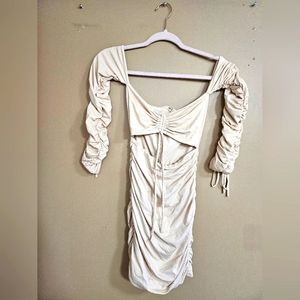 BABYBOO Ruched Cut Out Bodycon Dress